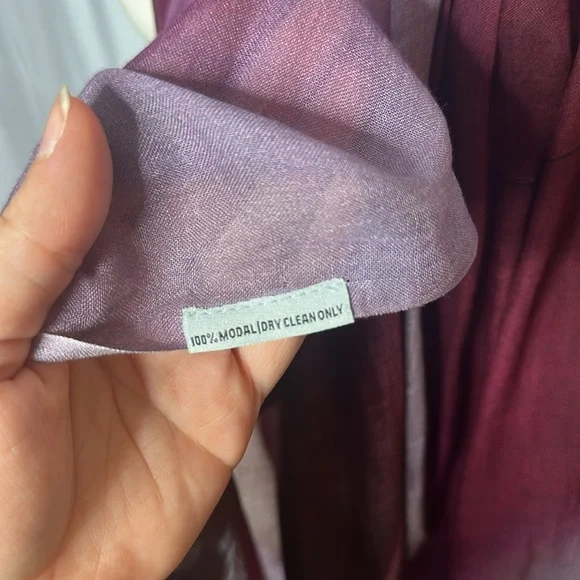 Purple Handmade Indian Scarf - Picture 5 of 5